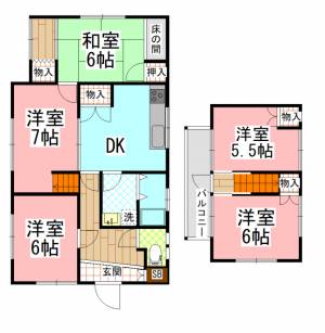 福角町一戸建 の間取り画像