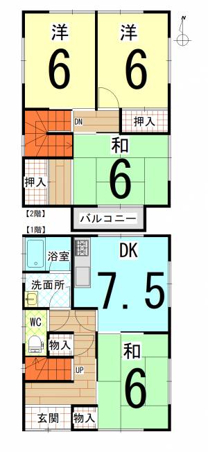  西長戸住宅 D-1の間取り画像