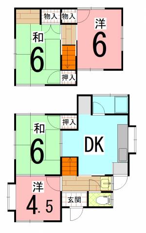 山西町一戸建 の間取り画像