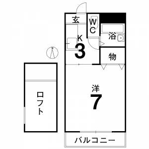 みよしビル3 301号室の間取り画像