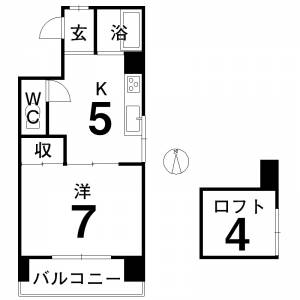 みよしビル3 303号室の間取り画像