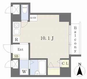 アルバートル亜沙野Ⅱ 403の間取り画像