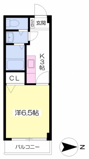 本町シングルス 401の間取り画像