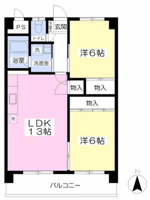 サンシャイン緑町 303の間取り画像