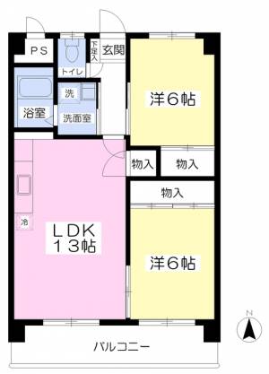 サンシャイン緑町 503の間取り画像