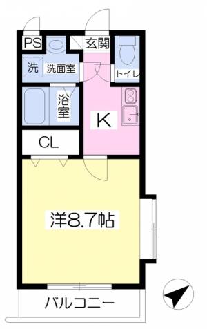 カーサ朝日ヶ丘 101の間取り画像