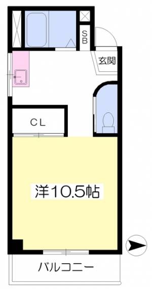 メゾン・カヤマチ 102の間取り画像