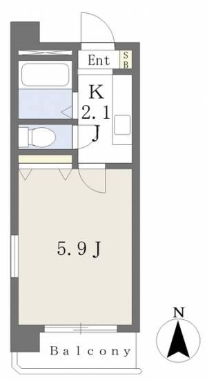 サンハイツ木屋町 403の間取り画像