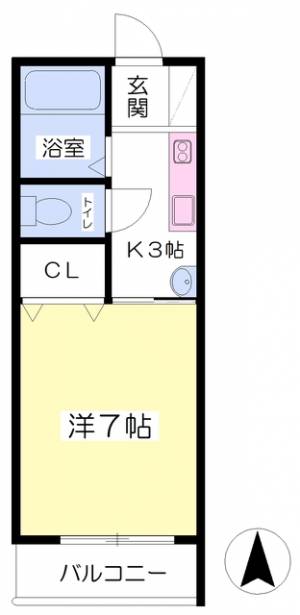 ヴィラ鈴村Ⅲ 302の間取り画像