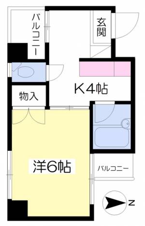 清水町ハイツ 306の間取り画像