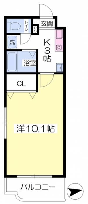 ミッキーロイヤル道後 207の間取り画像