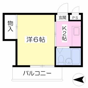 コーポ梶谷 402の間取り画像