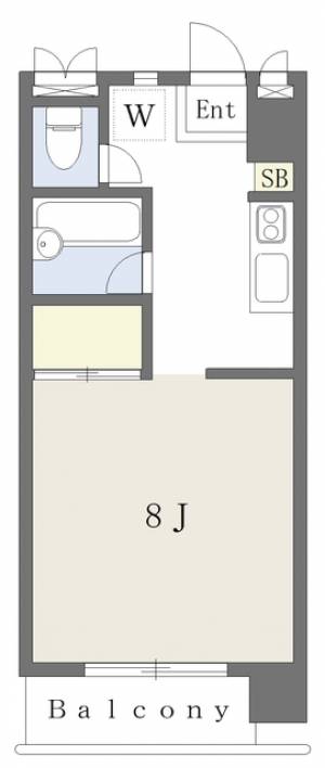 第３野中ビル 402の間取り画像