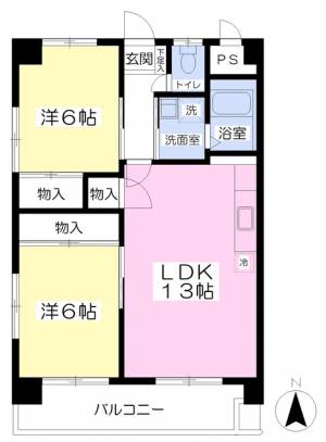 サンシャイン緑町 702の間取り画像