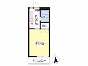 ＰＯＰＯＬＯ宮西 303の間取り画像