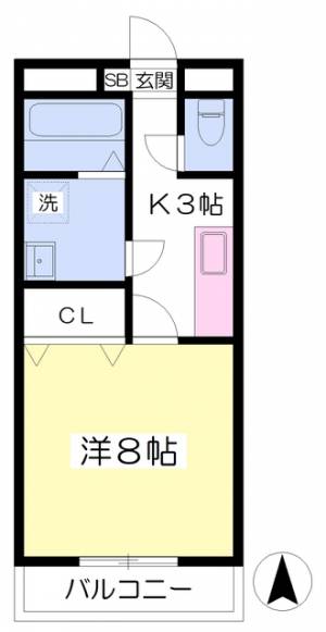 フロンティア・ＵＥＤＡⅡ 203の間取り画像