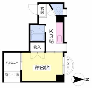 清水町ハイツ 301の間取り画像