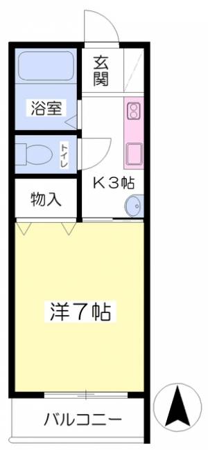 ヴィラ鈴村Ⅲ 202の間取り画像