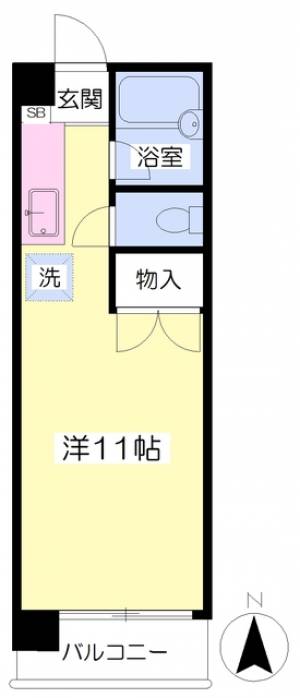 サンハイツ道後 502の間取り画像