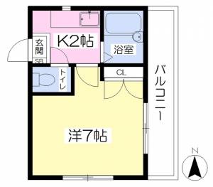 八九十ビル 205の間取り画像