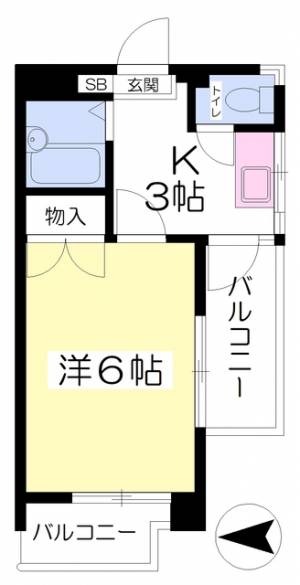 サンベール緑町 205の間取り画像