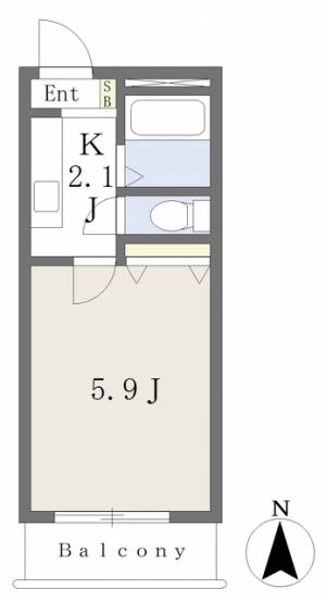 サンハイツ木屋町 402の間取り画像