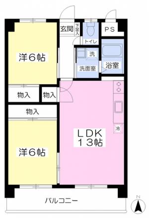 サンシャイン緑町 602の間取り画像