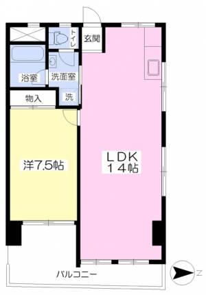 河上ビル 405の間取り画像