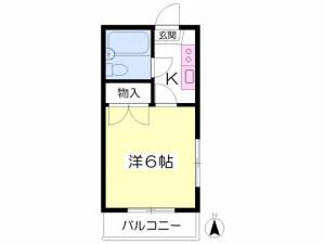 ＵＫＥＮＡ宮西 301の間取り画像