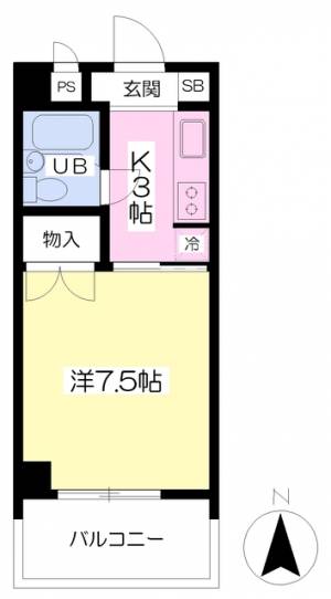 ＭＡＲＩＮＥ　ＨＯＵＳＥ 302の間取り画像