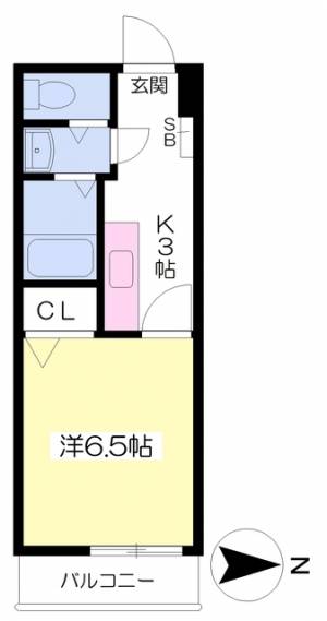 本町シングルス 406の間取り画像