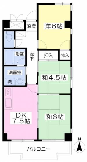 栄光第二ハイツ 202の間取り画像