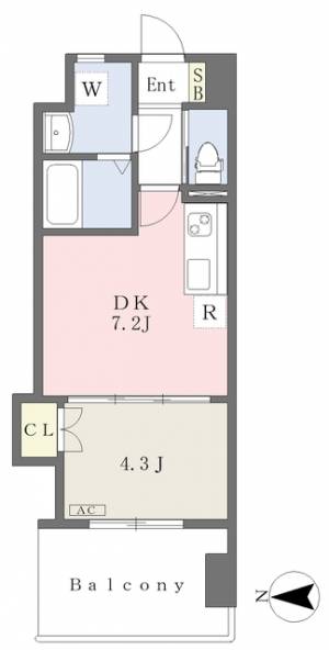 Ｍａｙｆａｉｒ　ＨＯＮＭＡＣＨＩ　ｓｑｕａｒｅ 102の間取り画像