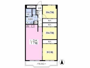 グランシャトレ道後 402の間取り画像