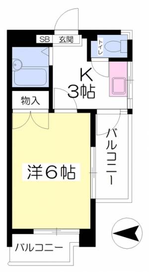 サンベール緑町 405の間取り画像