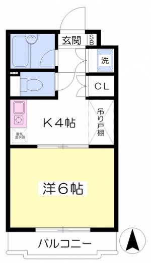 パステルハイツ 103の間取り画像