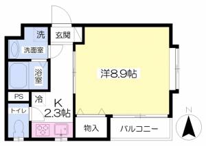 メリーモナーク 301の間取り画像