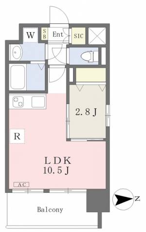 ＭＡＹＦＡＩＲ　ＨＯＮＭＡＣＨＩ　ＰＲＥＭＩＵＭ 801の間取り画像