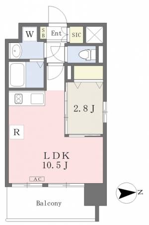 ＭＡＹＦＡＩＲ　ＨＯＮＭＡＣＨＩ　ＰＲＥＭＩＵＭ 801の間取り画像