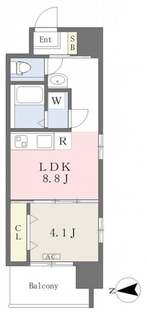 ＭＡＹＦＡＩＲ　ＨＯＮＭＡＣＨＩ　ＰＲＥＭＩＵＭ 803の間取り画像