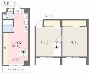 ラッセルスクエア木屋町 502の間取り画像