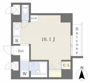 アルバートル亜沙野Ⅱ 203の間取り画像