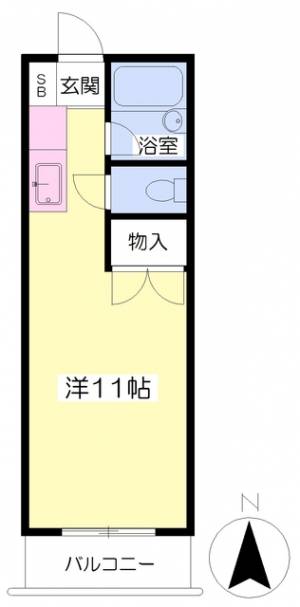 サンハイツ道後 403の間取り画像