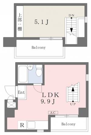 オックスフォードサーカス緑町 401の間取り画像