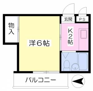 コーポ梶谷 202の間取り画像