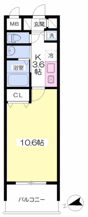 フォルテ高砂 602の間取り画像