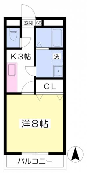 フロンティア・ＵＥＤＡⅡ 102の間取り画像