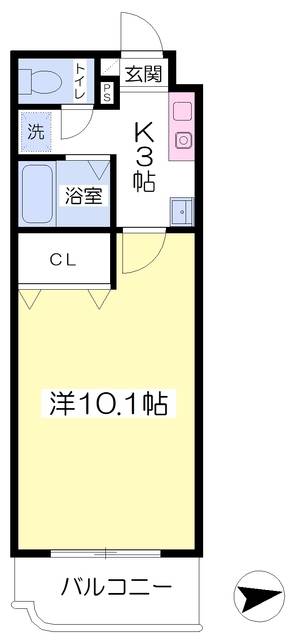 ミッキーロイヤル道後 405の間取り画像