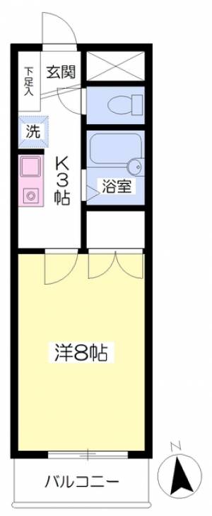 池内マンション 305の間取り画像