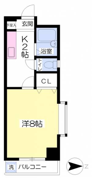 プライムｏｎｅ道後 303の間取り画像